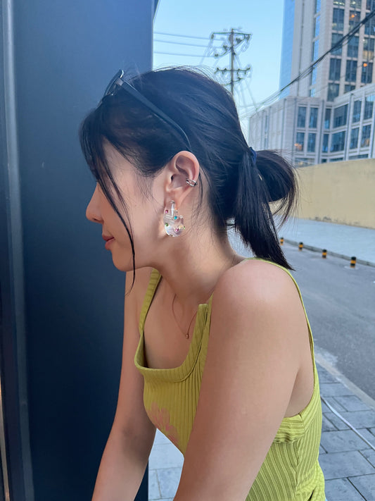 Glass Crystal Earrings